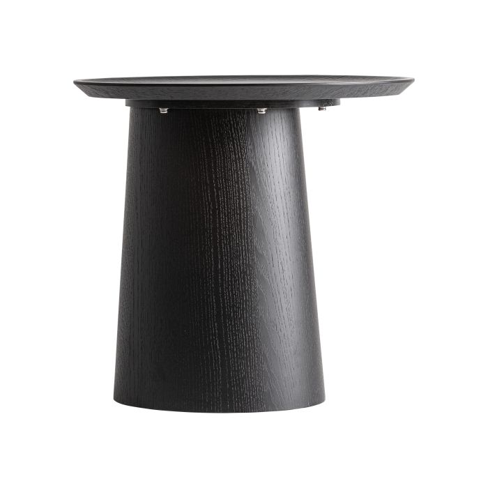 Mesa auxiliar en madera DM y madera contrachapada negro 55 cm