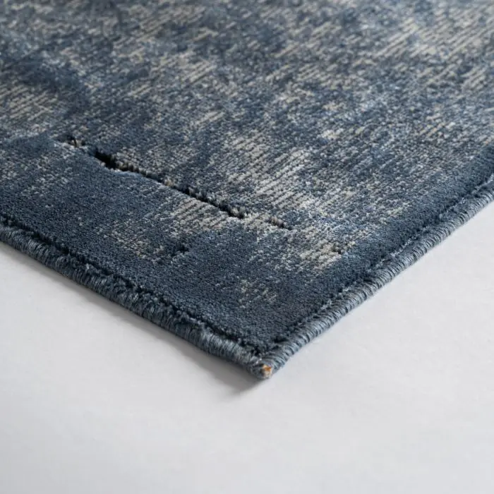 Alfombra Tejido Azul Petróleo Beige, 300 Cm