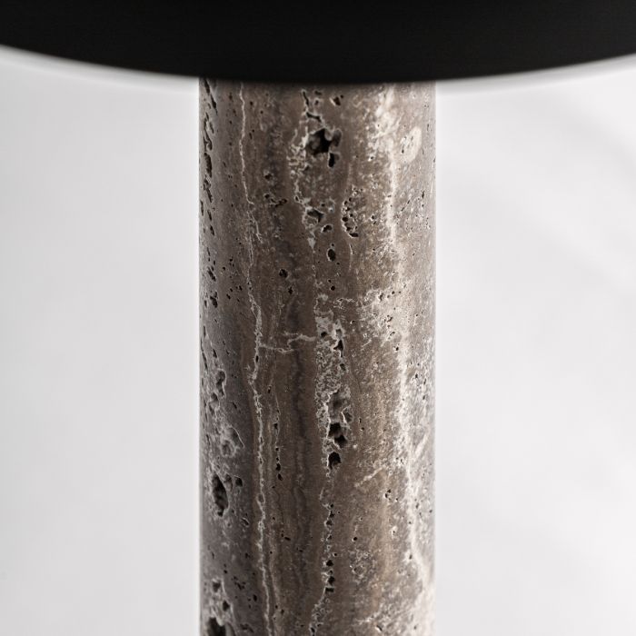 Lámpara De Sobremesa Mármol Gris Crema Negro, 70 Cm
