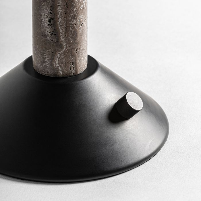 Lámpara De Sobremesa Mármol Gris Crema Negro, 70 Cm