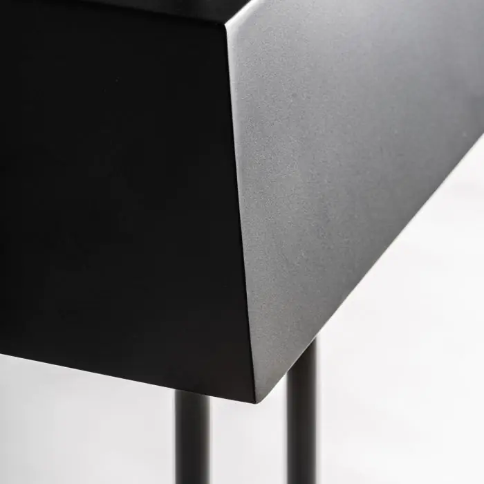 Lámpara De Sobremesa Mármol Gris Metal Negro , 64 Cm