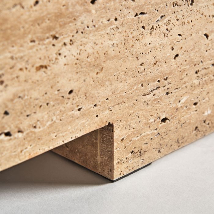 Mesa Centro norddal Travertino Beige Tonos, 96 Cm
