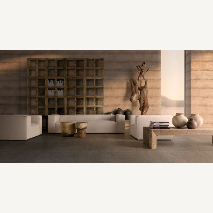 Mesa Auxiliar CHITSA Madera Envejecida, 47 Cm