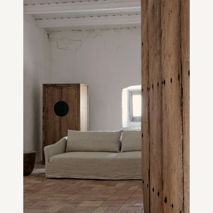 Mesa Auxiliar CHITSA Madera Envejecida, 47 Cm
