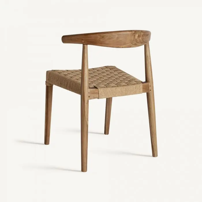 Silla FIGEAC Madera Cuerda Trenzada Natural, 76 Cm