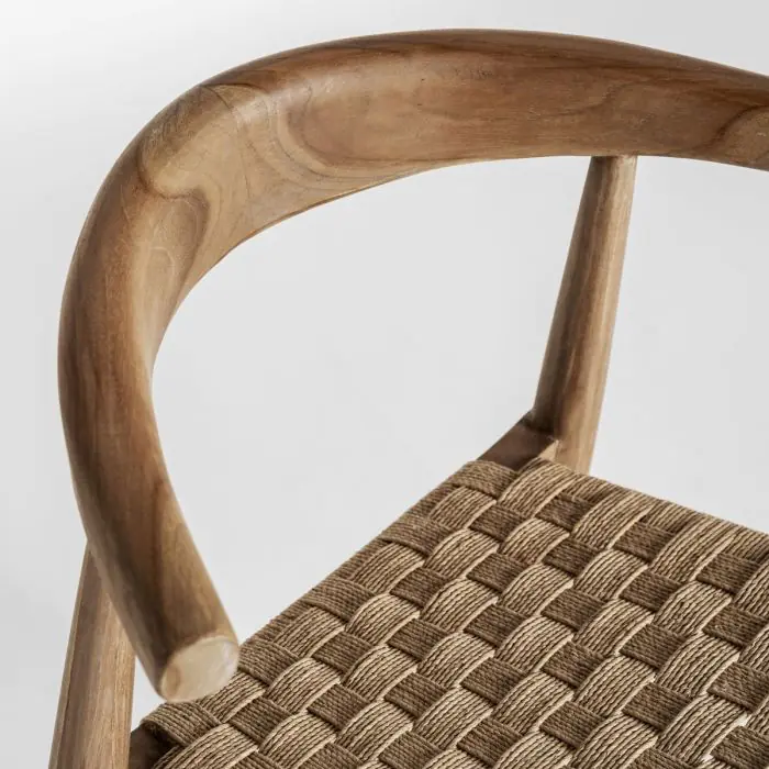 Silla FIGEAC Madera Cuerda Trenzada Natural, 76 Cm