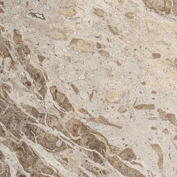 Mesa Auxiliar ALESSANO Mármol Tonos Beige, 56 Cm