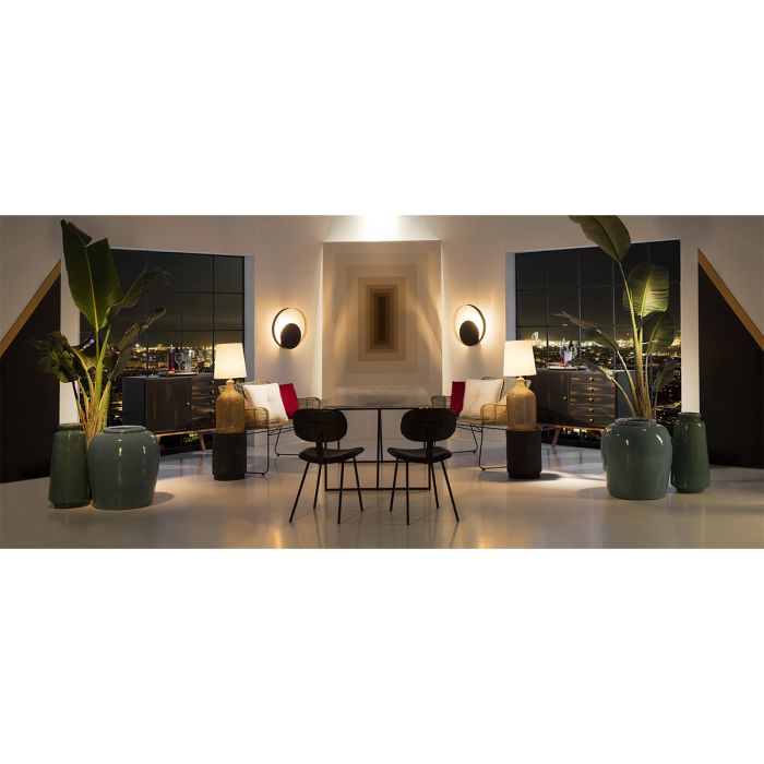 Silla 46x55x81 Metal Negro/Piel Negro