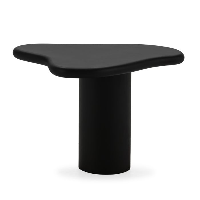Mesa auxiliar en stoneskin negro.