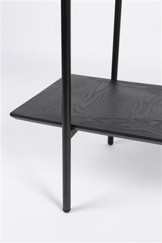 Estantería Diseño Negro Metal, 120 Cm