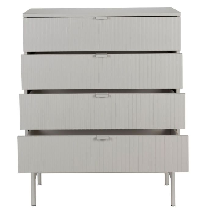 Cómoda 4 Cajones Hierro Blanco, 79 Cm