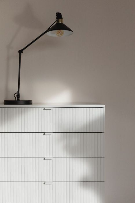 Mesita de Noche Hierro Blanco, 41 Cm