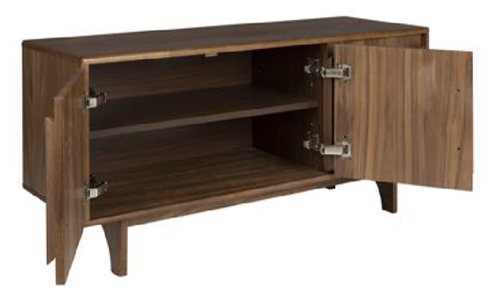 Aparador Círculos 3 Puertas Nogal, 120 Cm