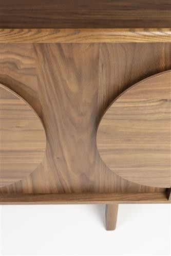 Aparador Círculos 3 Puertas Nogal, 120 Cm