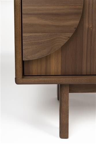 Aparador Círculos 3 Puertas Nogal, 120 Cm