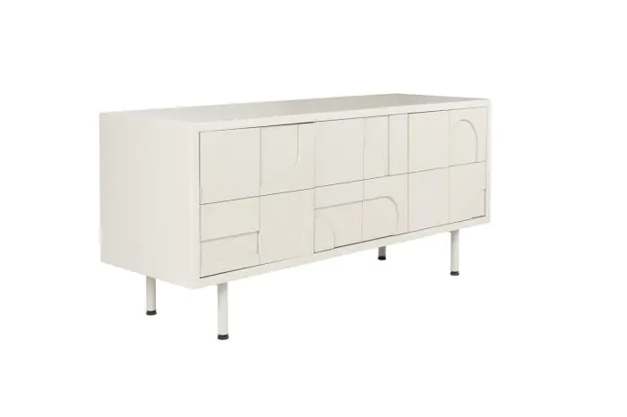 Aparador de Estilo Moderno. Fabricado en Mdf de alta calidad y Metal Beige