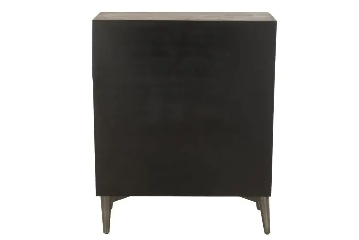 Aparador 2 Puertas Tallado Círculos Madera Mango, 90 Cm