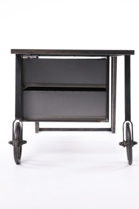Mesa Centro Ruedas hierro industrial, 120 Cm