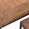 Set 2 Mesas Centro Madera Natural Hierro Negro, 60 Cm