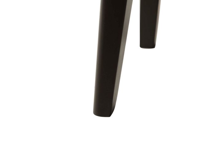 Mesita Noche 3 Cajones Ratán Madera Pino Negro, 40 Cm
