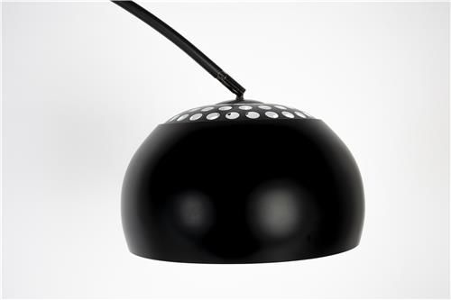Lámpara de Pie Arco Hierro Mármol Negro, 158 Cm