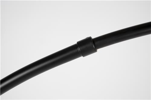 Lámpara de Pie Arco Hierro Mármol Negro, 158 Cm