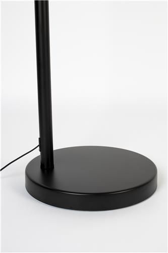 Lámpara de Pie Arco Hierro Mármol Negro, 158 Cm