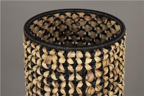 Lámpara de Pie Jacinto de Agua Natural Hierro Negro, 94'5 Cm