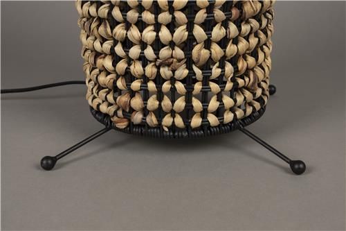 Lámpara de Pie Jacinto de Agua Natural Hierro Negro, 94'5 Cm