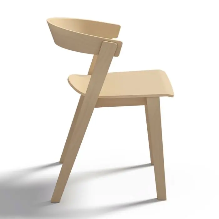 Silla Madera Haya Natural Ergonómica, 73,6 Cm