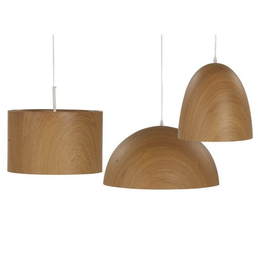 Lámpara De Techo Nórdico Madera Natural Ø 50 Cm