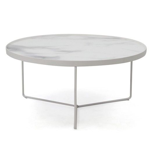 Mesa Centro Cristal Templado Blanco