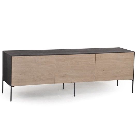 Mueble TV Viok Diseño Minimalista Roble Acero Lacado, 167 Cm