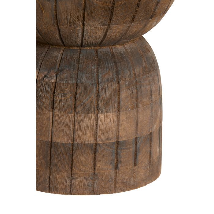 Mesa Auxiliar Madera Mango Marrón Oscuro, Ø28 Cm