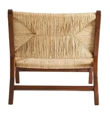 Sillón Hoja Plátano Madera Teca, 78 Cm