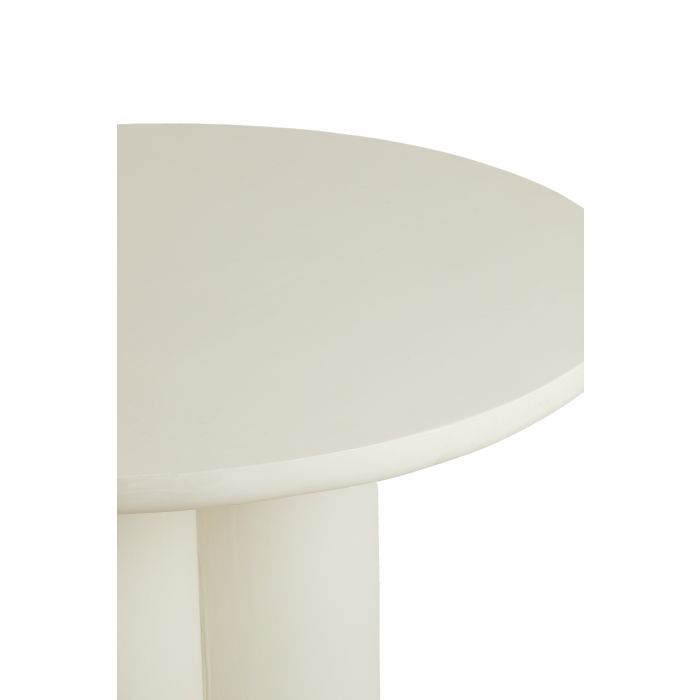 Mesa Comedor Redonda Color Crema, Ø130 Cm