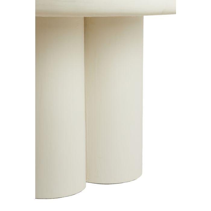 Mesa Comedor Redonda Color Crema, Ø130 Cm