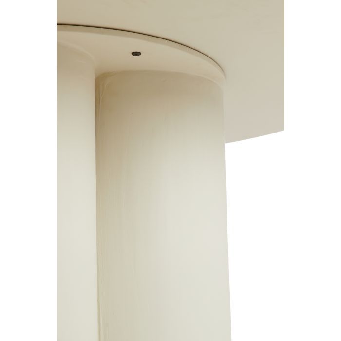 Mesa Comedor Redonda Color Crema, Ø130 Cm