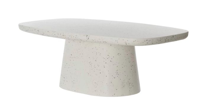 Mesa Centro Jardín Hamura Blanco Terrazo