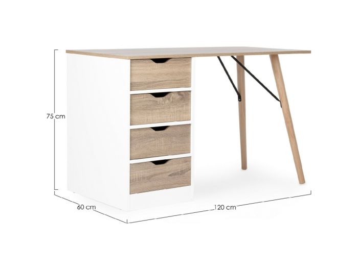 Mesa Escritorio con Cajonera, 120 Cm