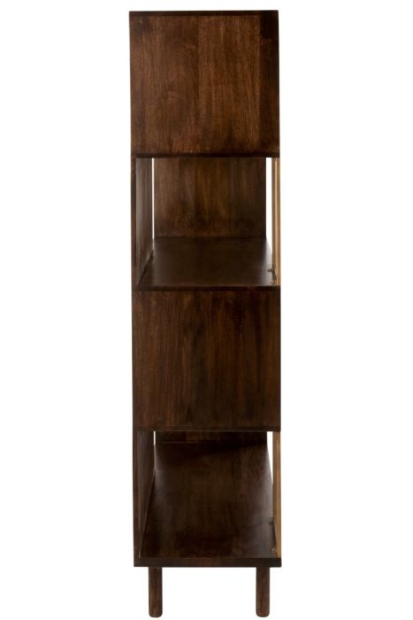 Estantería Madera Maciza de mango marrón 