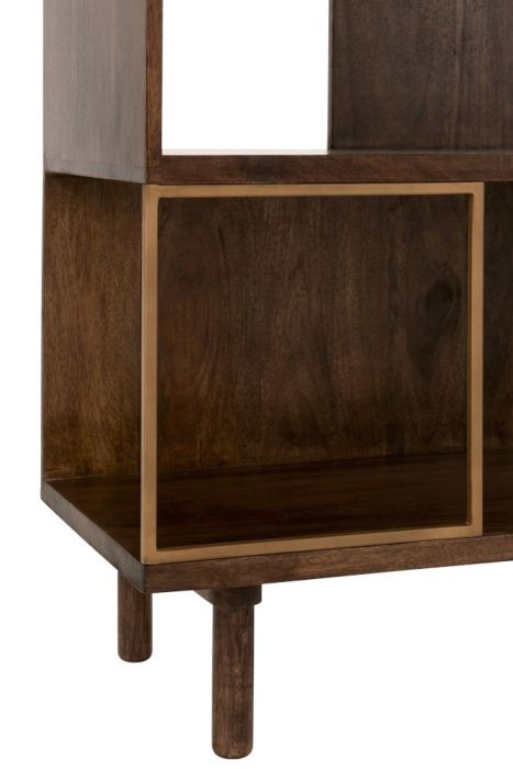 Estantería Madera Maciza de mango marrón 
