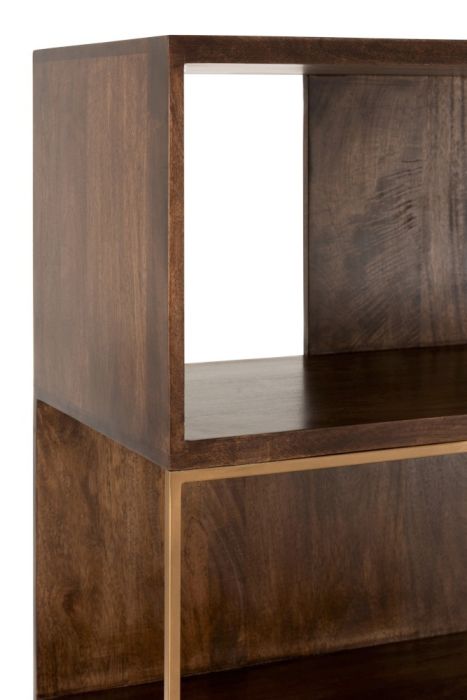 Estantería Madera Maciza de mango marrón 
