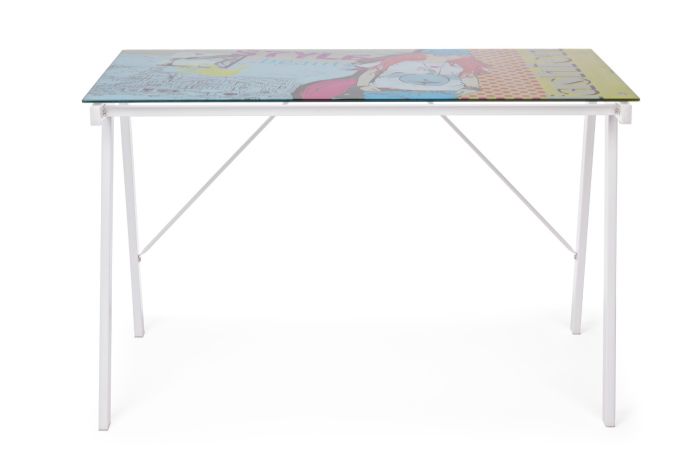 Mesa Escritorio Moderna Dibujos Color Blanco, 113 Cm