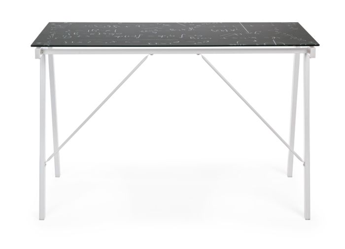 Escritorio Moderno Young Smoke Blanco Mate, 113 Cm