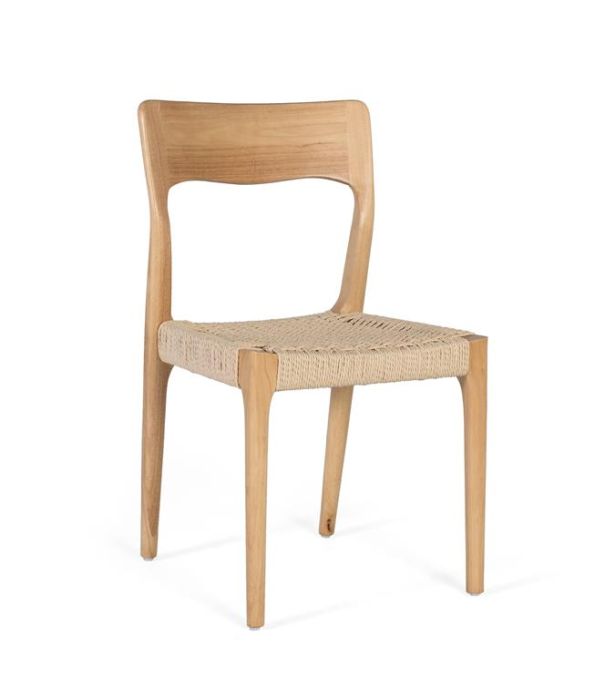 Silla nórdica Cuerda crudo madera