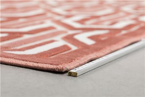 Alfombra Dibujos Tejas Rosa, 240 Cm