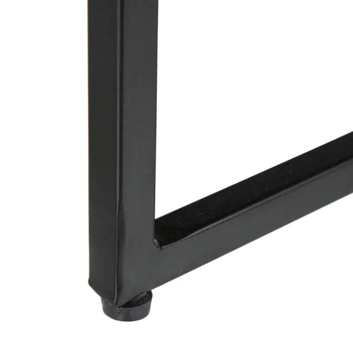MESA CENTRO Mármol Negro Metal