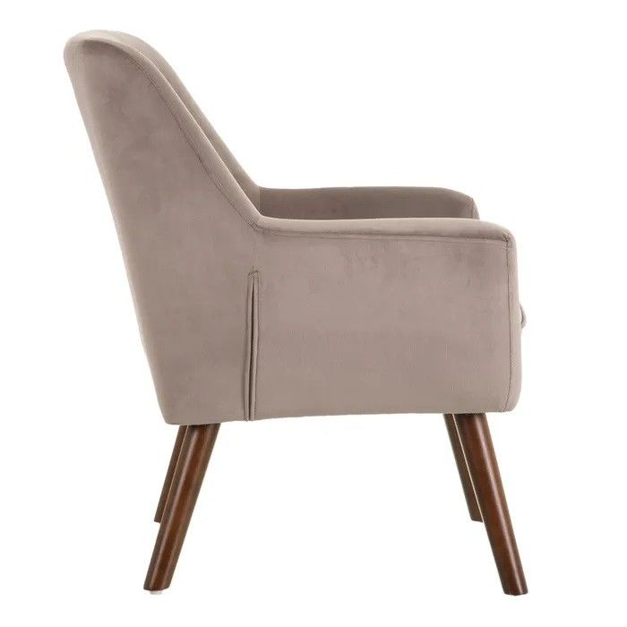 Sillón Moderno Tejido Gris Madera Natural, 67 Cm