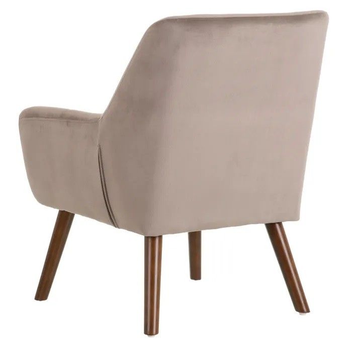 Sillón Moderno Tejido Gris Madera Natural, 67 Cm